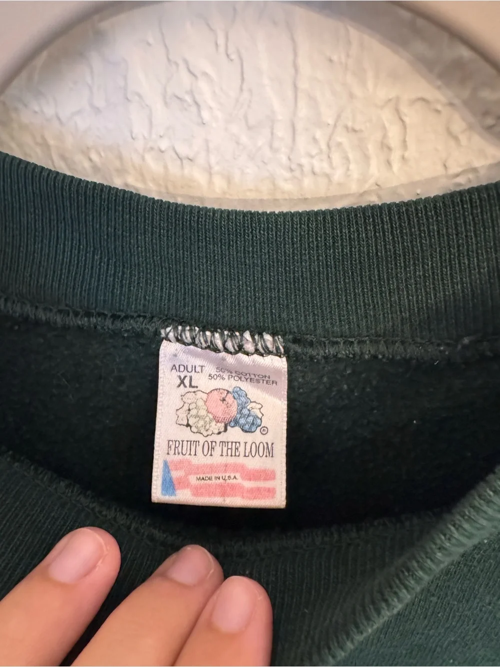 Fruit of the Loom Dark Green Crewneck Sweatshirt with Gold West Fest Graphic